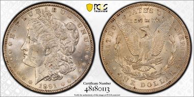 1891 $1 MS62