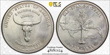 1935 50C Spanish Trail MS65