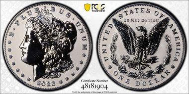 2023-S $1 Morgan Dollar Rev PR Two-Coin Reverse Proof Set PR69