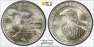 1983-D $1 Olympic MS70