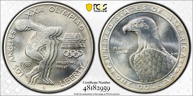 1983-S $1 Olympic MS68