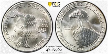 1983-S $1 Olympic MS69