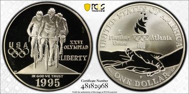 1995-P $1 Cycling PR69DCAM