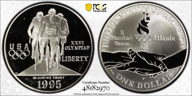 1995-P $1 Cycling PR69DCAM