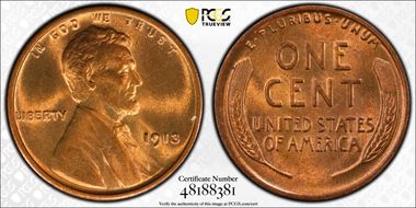 1913 1C MS65RD