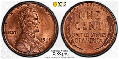 1917-D 1C MS64RD