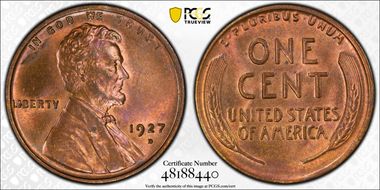 1927-D 1C MS64RB