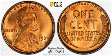 1931 1C MS67+ RD