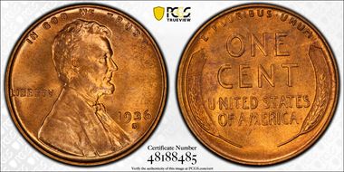 1936-S 1C MS66RD
