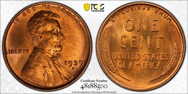 1939-D 1C MS68RD