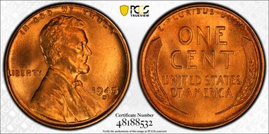 1945-D 1C MS67+ RD