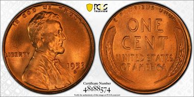 1953-S 1C MS67+ RD