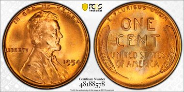 1954 1C MS66+ RD