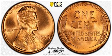 1956 1C MS66+ RD