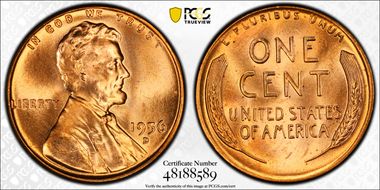 1956-D 1C MS67RD