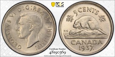 1937 5C Dot MS63