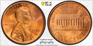 1988-D 1C MS67RD