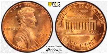 1990-D 1C MS66RD