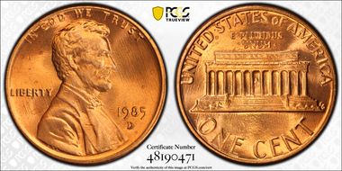 1985-D 1C MS66RD