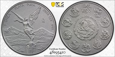 2019-Mo Onza Libertad Ag - Antiqued SP70