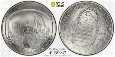 2019-P $1 Apollo 11 50th Anniversary MS69