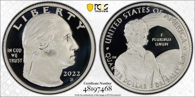 2022-S 25C Dr. Sally Ride-Silver PR70DCAM