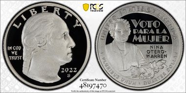 2022-S 25C Nina Otero-Warren-Silver PR70DCAM