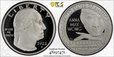2022-S 25C Anna May Wong-Silver PR69DCAM