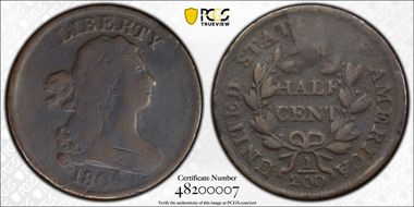 1804 1/2C C-1, Crosslet 4, Stems N1BN