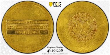 (1945-46) £4 KM-34  Au AU58