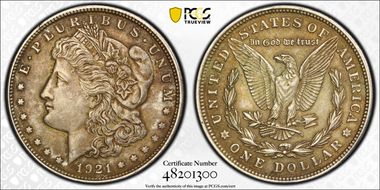1921 $1 Morgan N1
