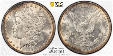 1902 $1 MS62