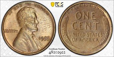 1955 1C Doubled Die Obverse N1BN