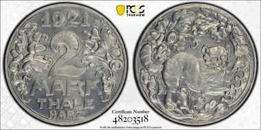 1921 2 Mk Funck-537.8 Thale MS67