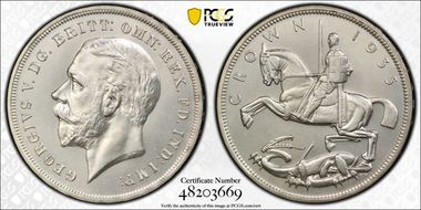 1935 Crown S-4049 .500 Silver SP65