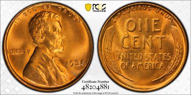 1938 1C MS66RD