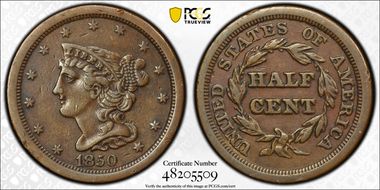 1850 1/2C VF30BN