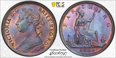 1886 1/4D S-3958 MS65+ BN