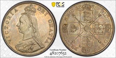 1889 Dbl Fl S-3923 MS62