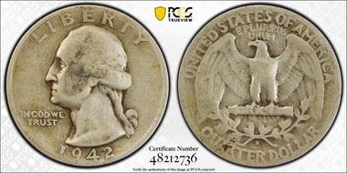 1942-S 25C VG10