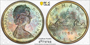 1966 S$1 Large Beads MS65