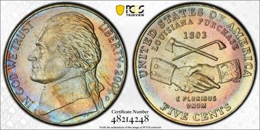 2004-D 5C Peace Medal MS66