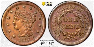1857 1C Large Date N1BN