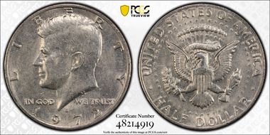 1972-D 50C No "FG" FS-901 AU58