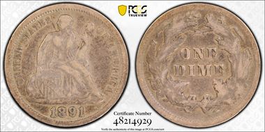 1891 10C VF25