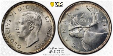 1943 25C MS65