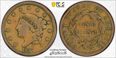 1837 1C Beaded Cords F15BN