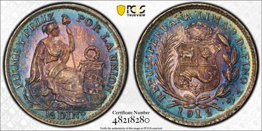 1912-FG 1/2 Din KM-206.2  Ag MS64