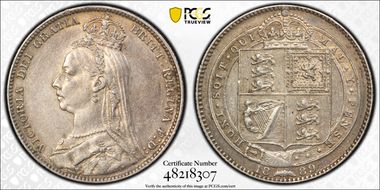 1889 Shil S-3927 Large Head AU53