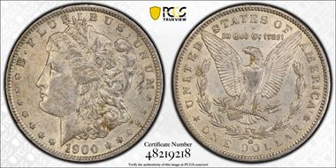 1900-O/CC $1 VAM 11 AU53